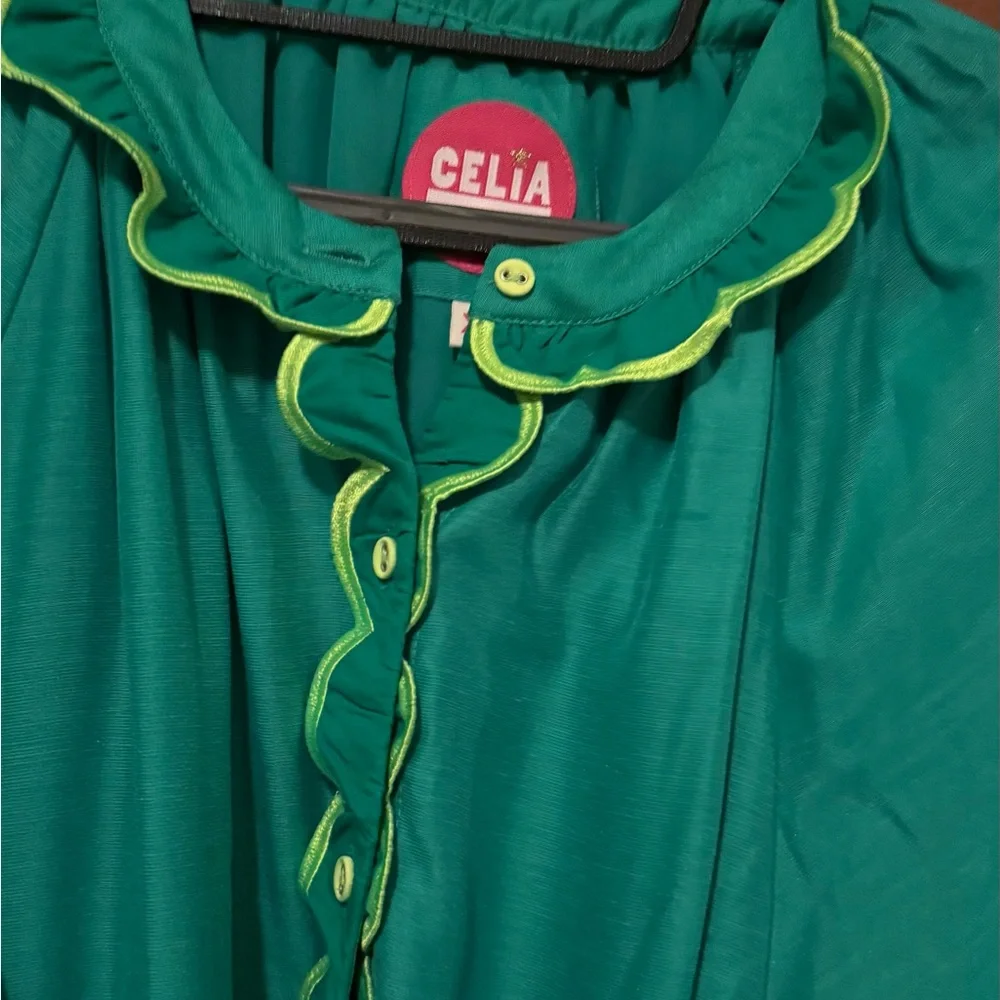 CeliaB Flame Vibrant Green Midi Dress - Picture 6 of 7
